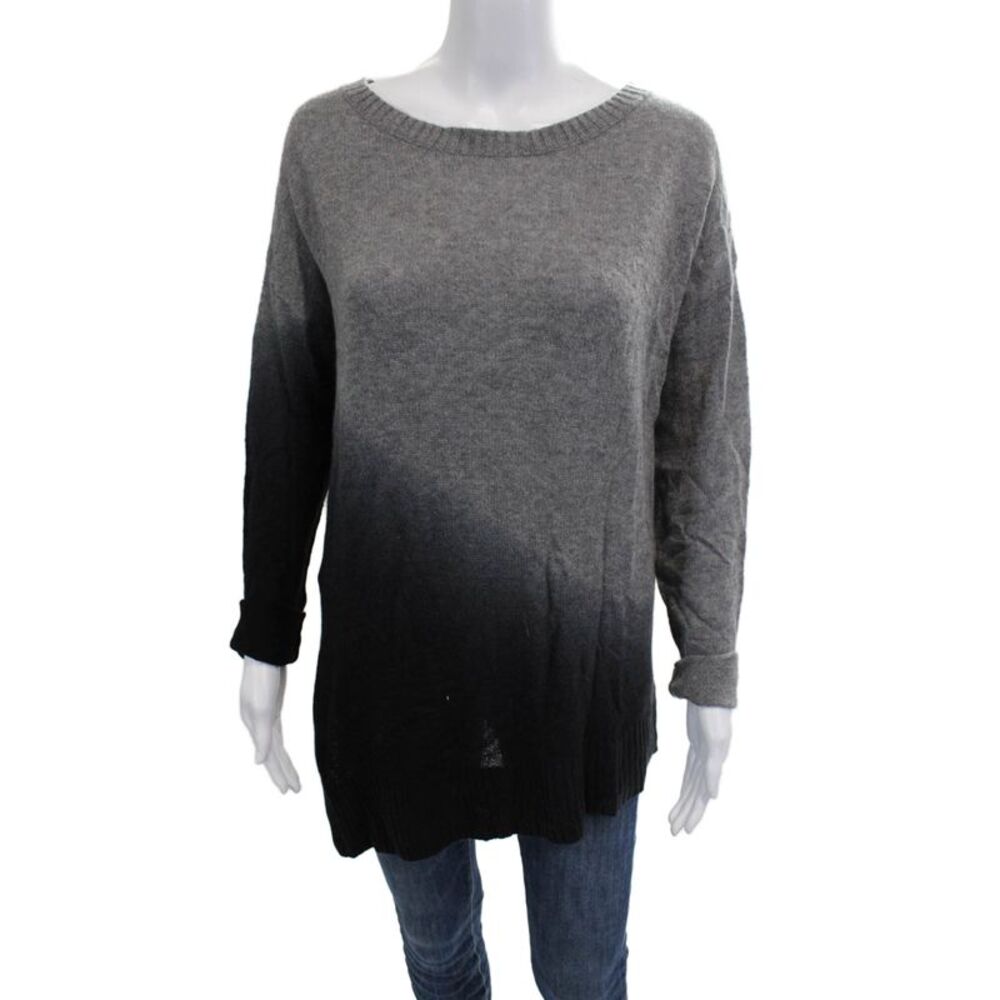 Hayden Women Black 100% Cashmere Pullover Round Neck Long Sleeve Grunge Size M